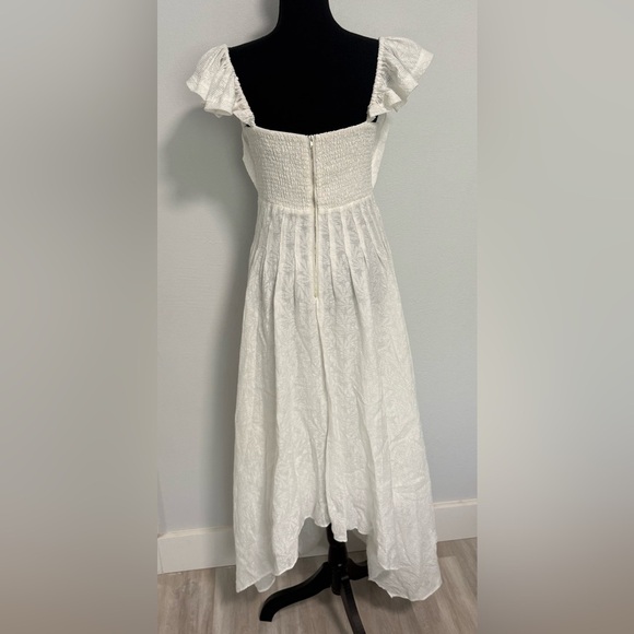 Ramy BrookBria Springtime Burnout Midi white Dress Sz 6 - Picture 10 of 12